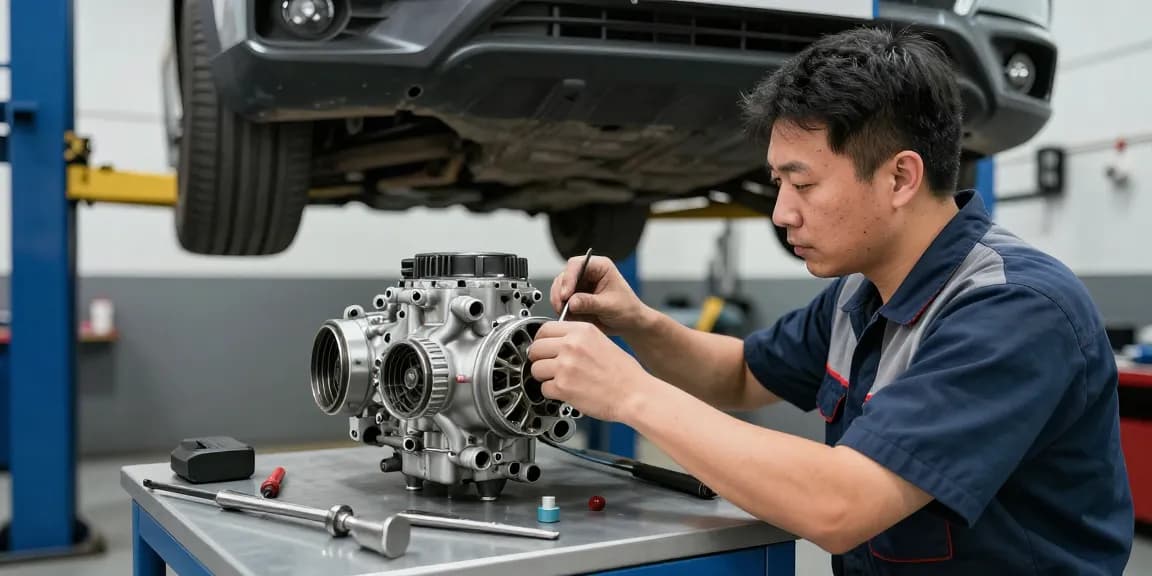 Diagnosing a broken car air conditioning compressor at a trusted local service shop to ensure quality repairs and efficient cooling.