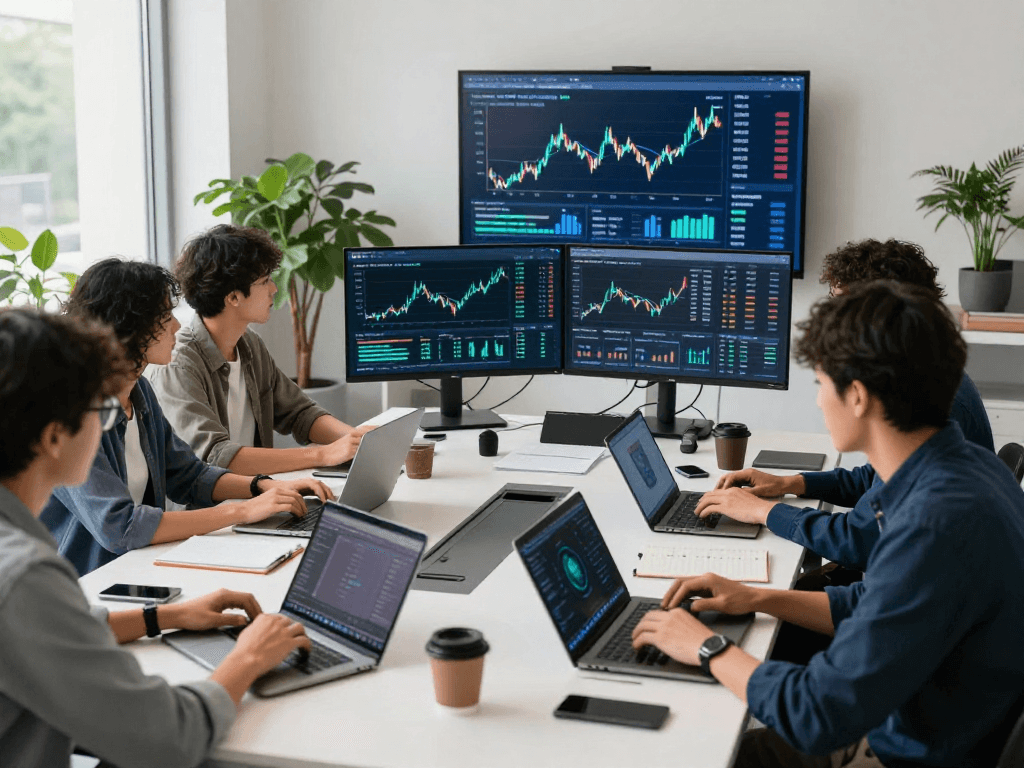 Team collaboration on Tornado Cash features in modern workspace showcasing blockchain finance innovations.