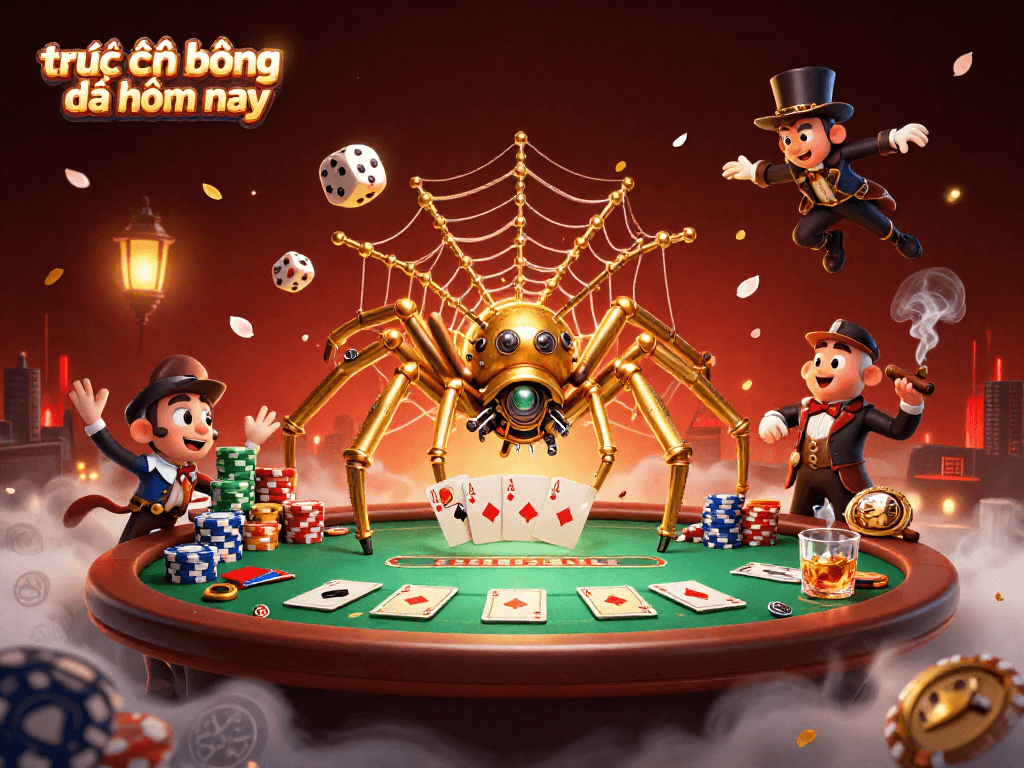 Experience the thrill of trực tiếp bóng đá hôm nay with a steampunk spider web of excitement!