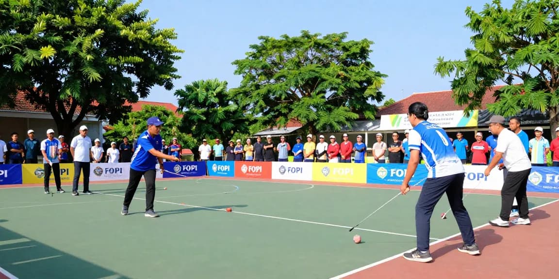 Action-packed petanque match at fopikotabanjarba.org featuring players and community spirit.