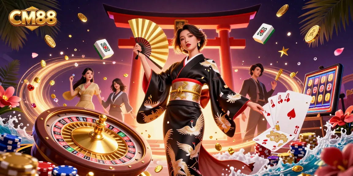 Experience thrilling gameplay with CM88, showcasing a vibrant casino scene alive with action and elegance.