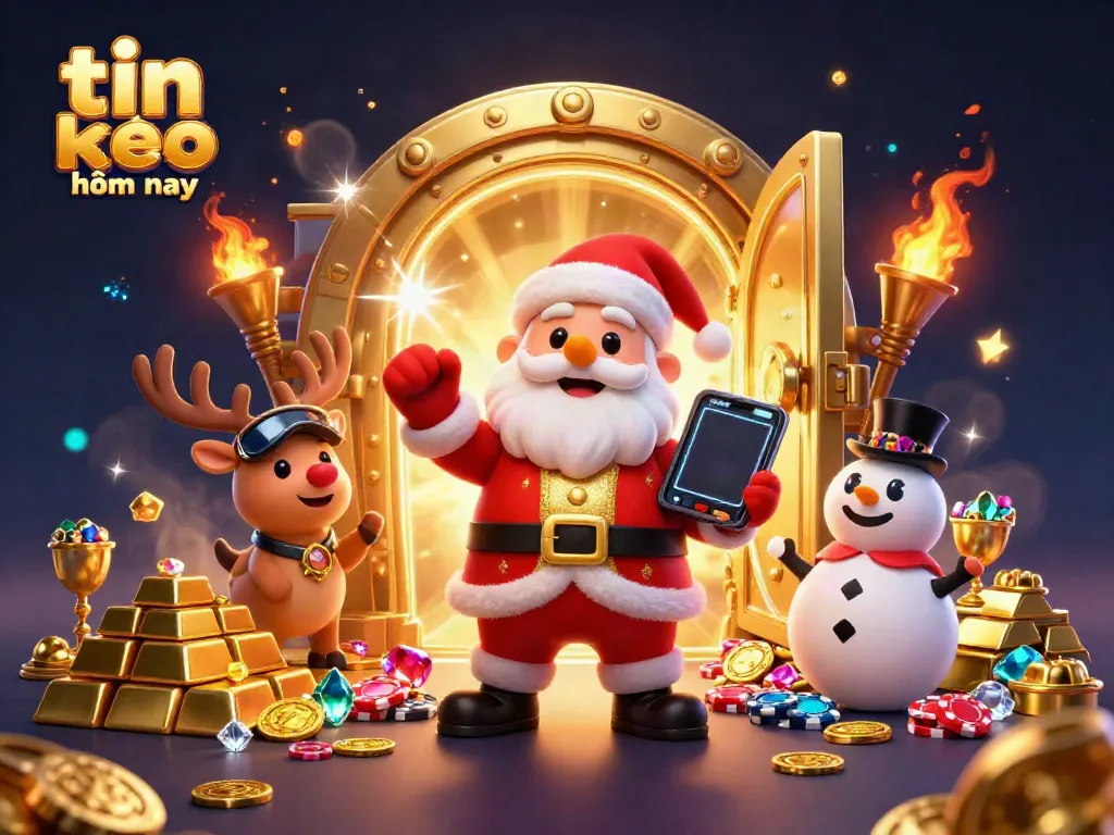 Experience the thrill of winning with tin soi kèo hôm nay in this vibrant casino scene featuring festive characters.
