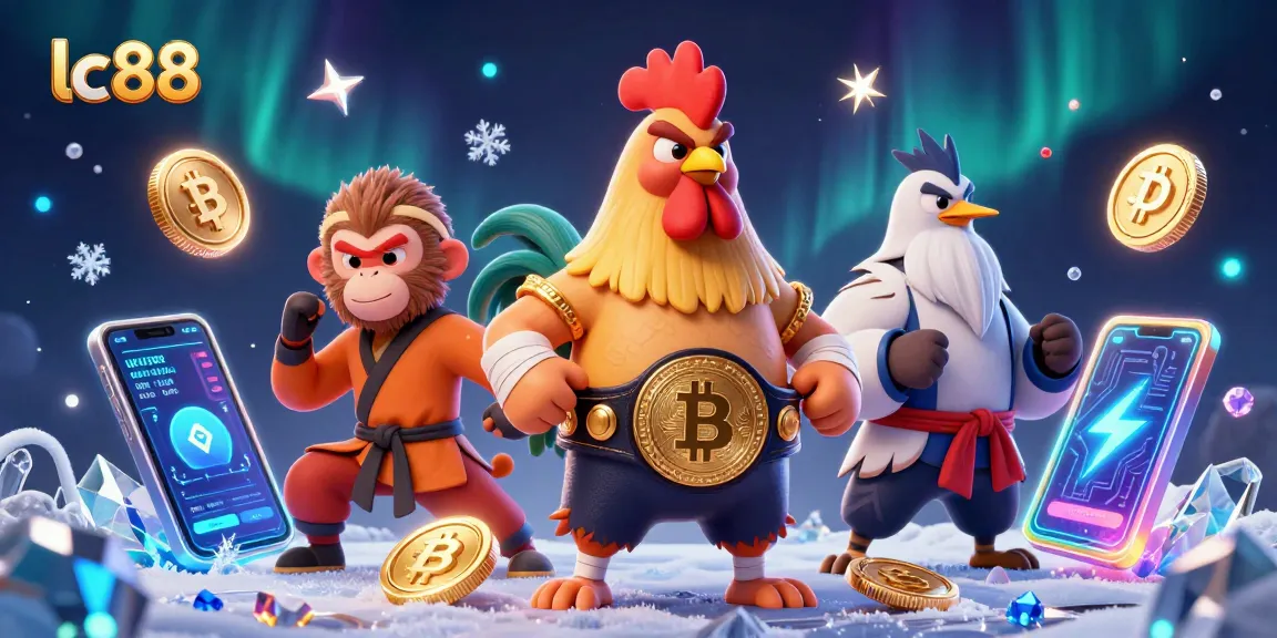 Join the excitement at lc88 by betting with fierce characters in a dynamic casino illustration.