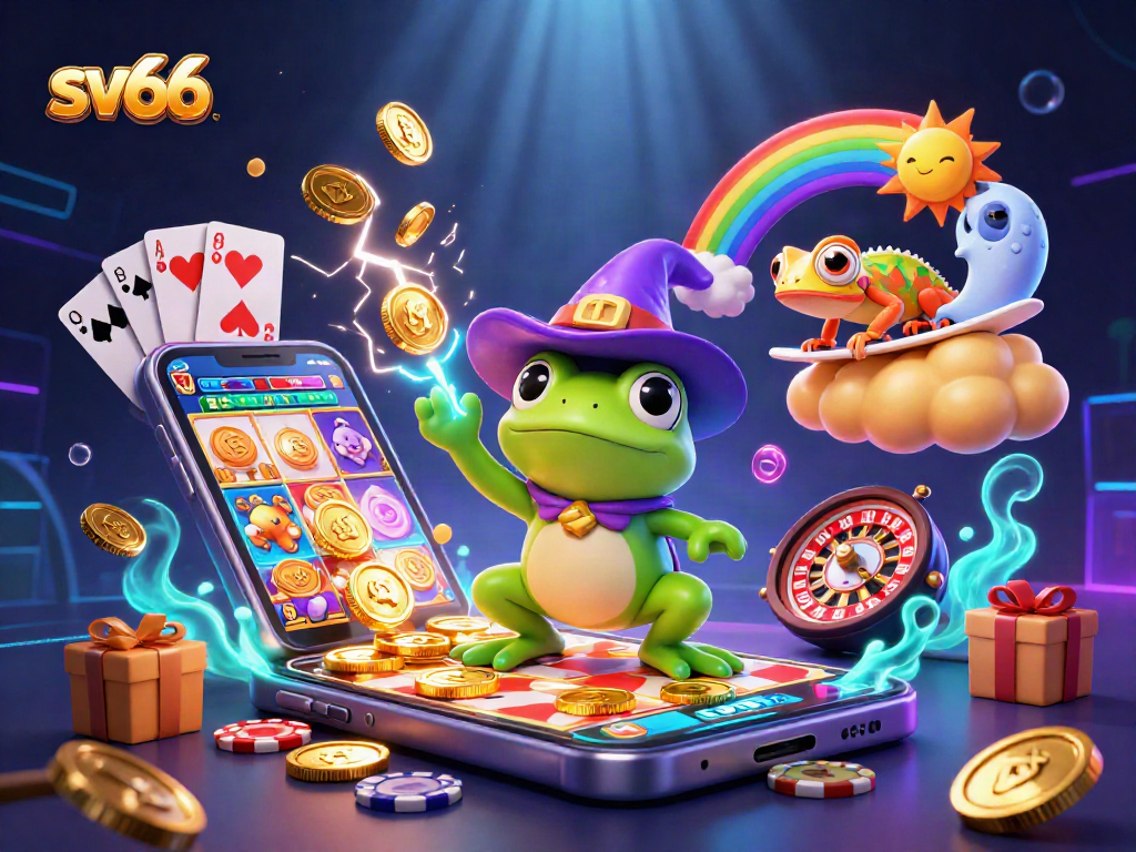 Spin to win at sv66 with vibrant 3D casino characters and exciting game elements.