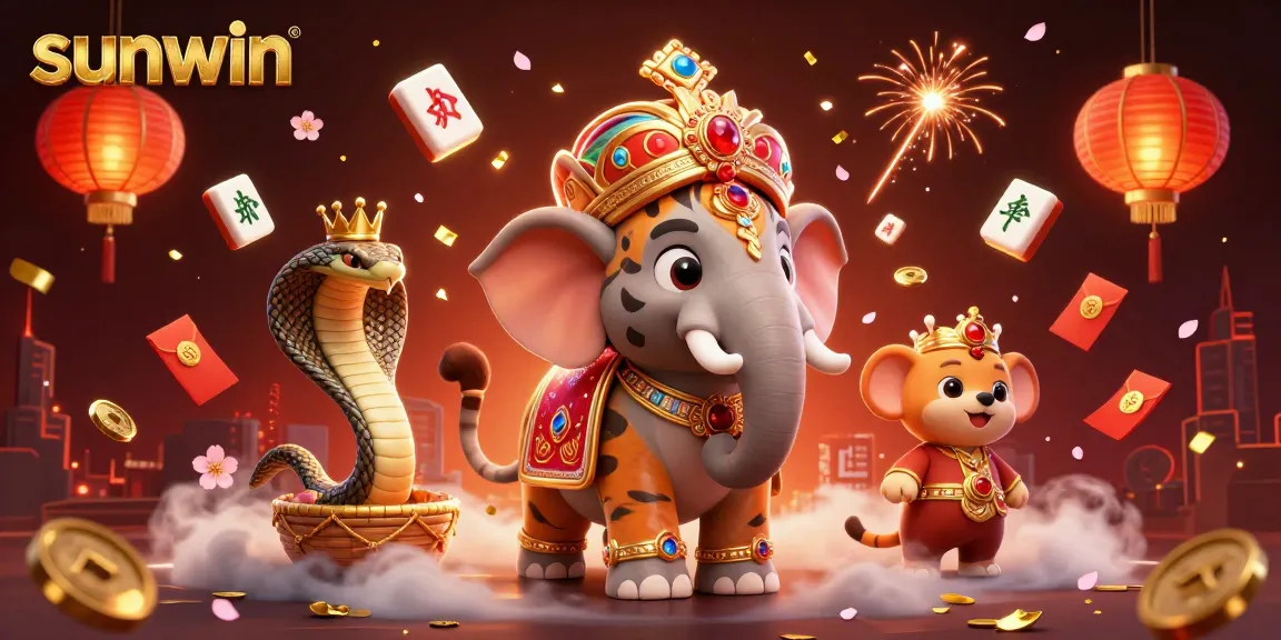Experience the vibrant world of sunwin with an immersive 3D casino scene featuring colorful game elements.