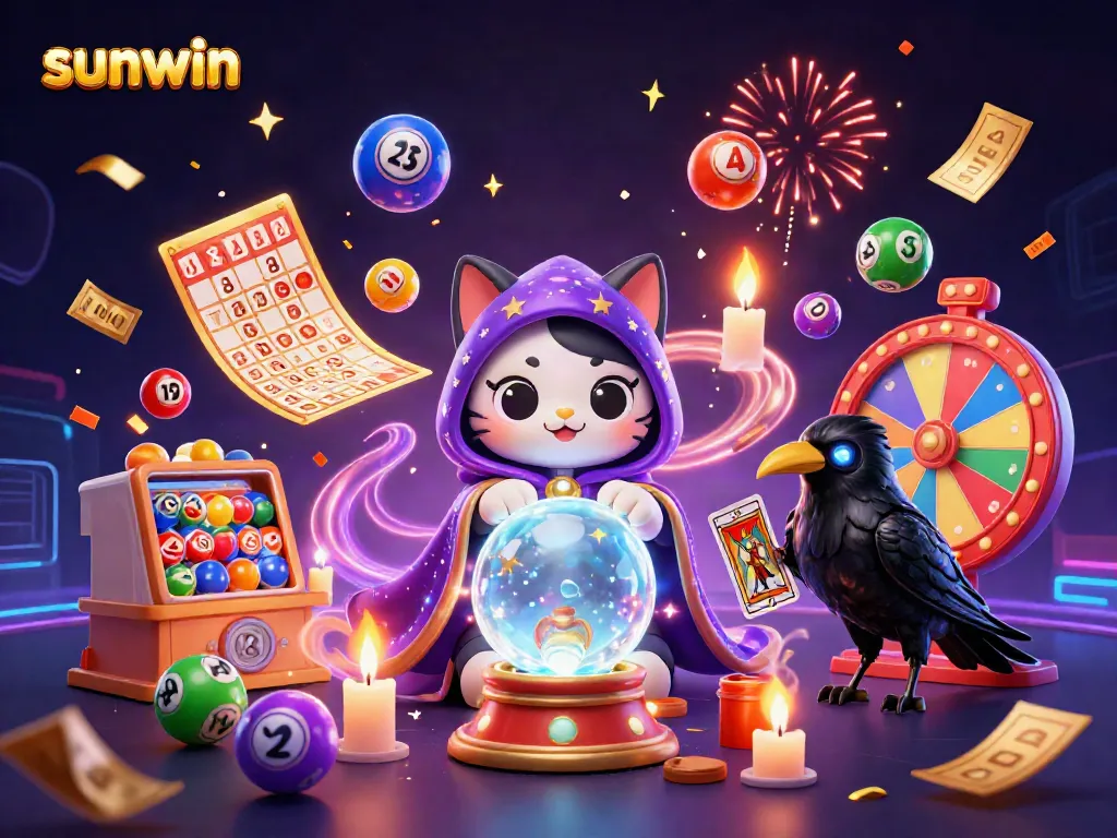 Experience thrilling wins with sunwin's exciting casino elements in a vibrant, dynamic scene.
