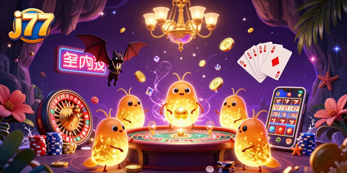 Experience the thrill of j77 casino games with vibrant glowworms lighting up the action-packed scene.