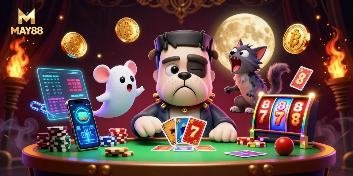 MAY88 offers thrilling slot games with a spooky yet playful atmosphere featuring unique characters.