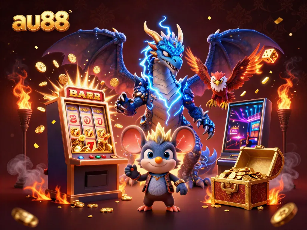 Experience the excitement of au88 with vibrant characters, explosive jackpots, and colorful game elements.