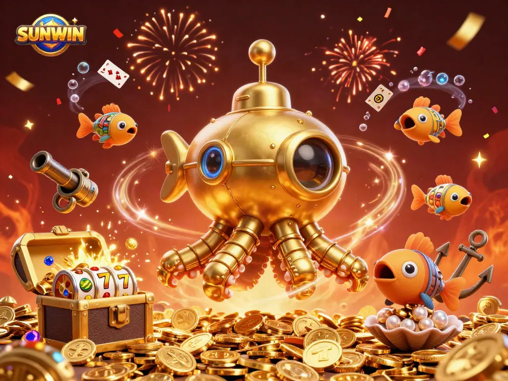 SUNWIN offers players a golden jackpot adventure with dynamic characters and vibrant casino elements.