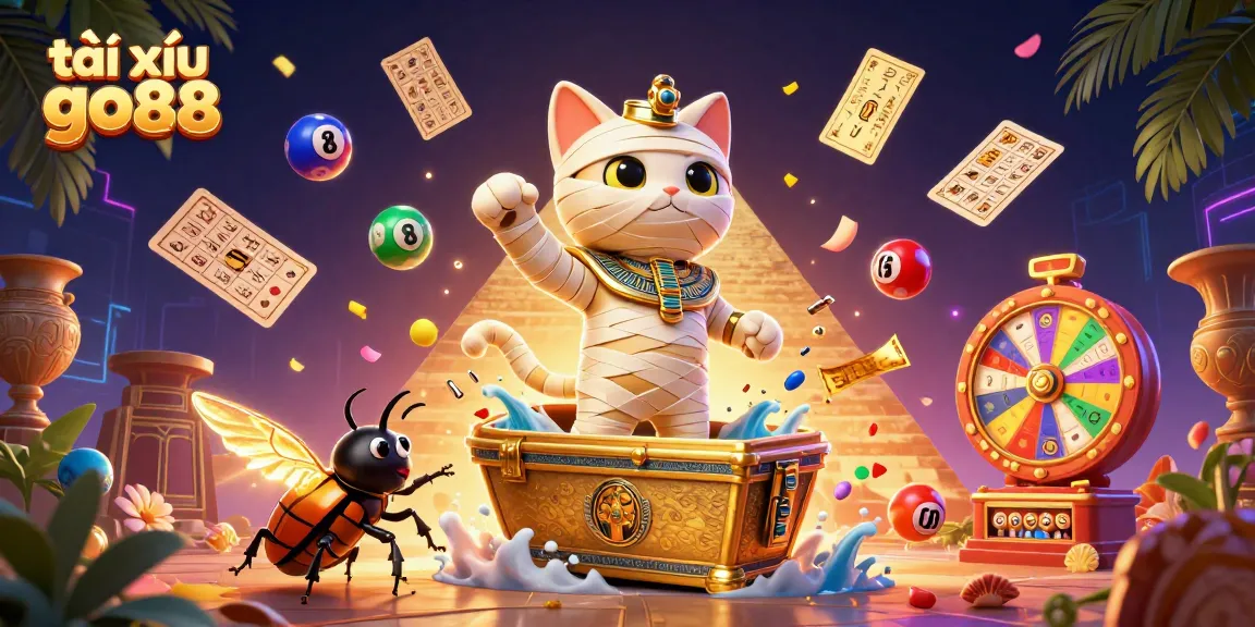 Experience the excitement of tài xỉu go88 with vibrant characters and dynamic gambling elements.