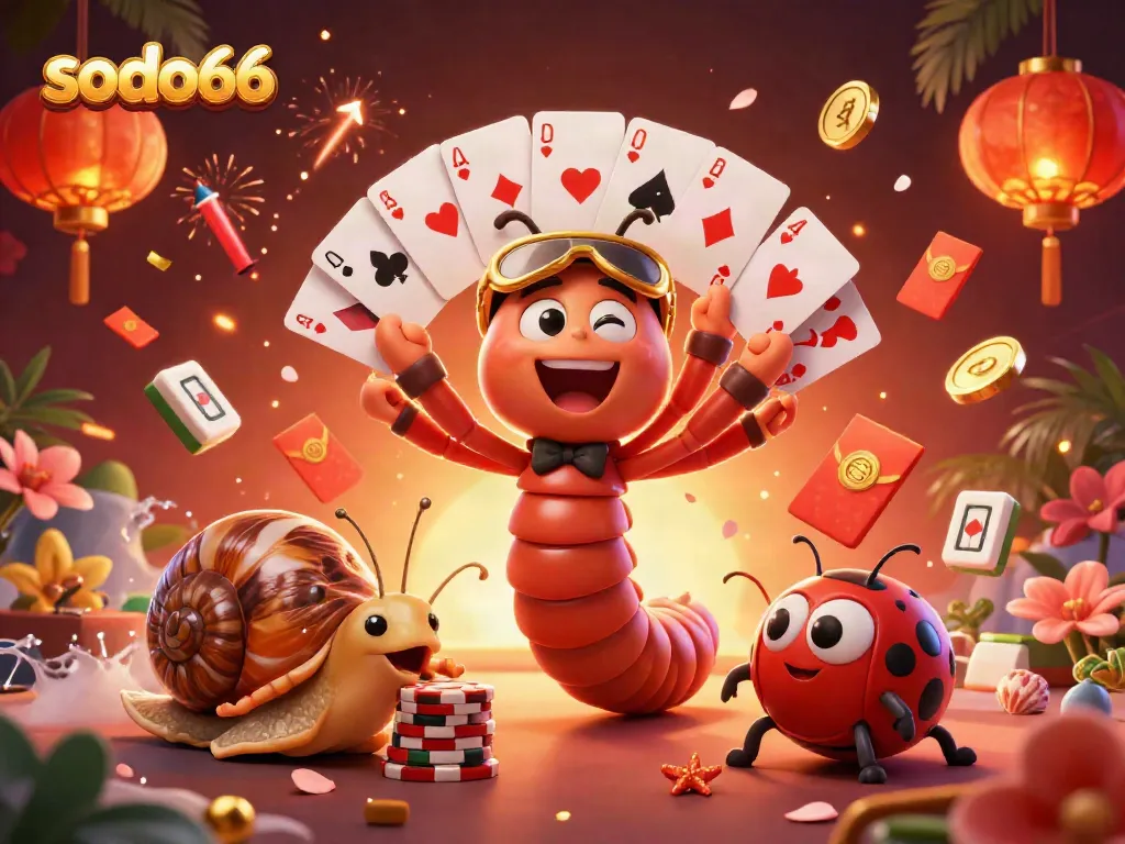 Sodo66 dealer engaging players in an exciting casino environment with vibrant elements.