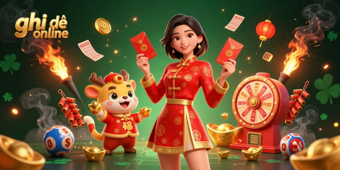 Experience ghi đề online with vibrant animations featuring lottery elements and a dazzling Asian celebration.