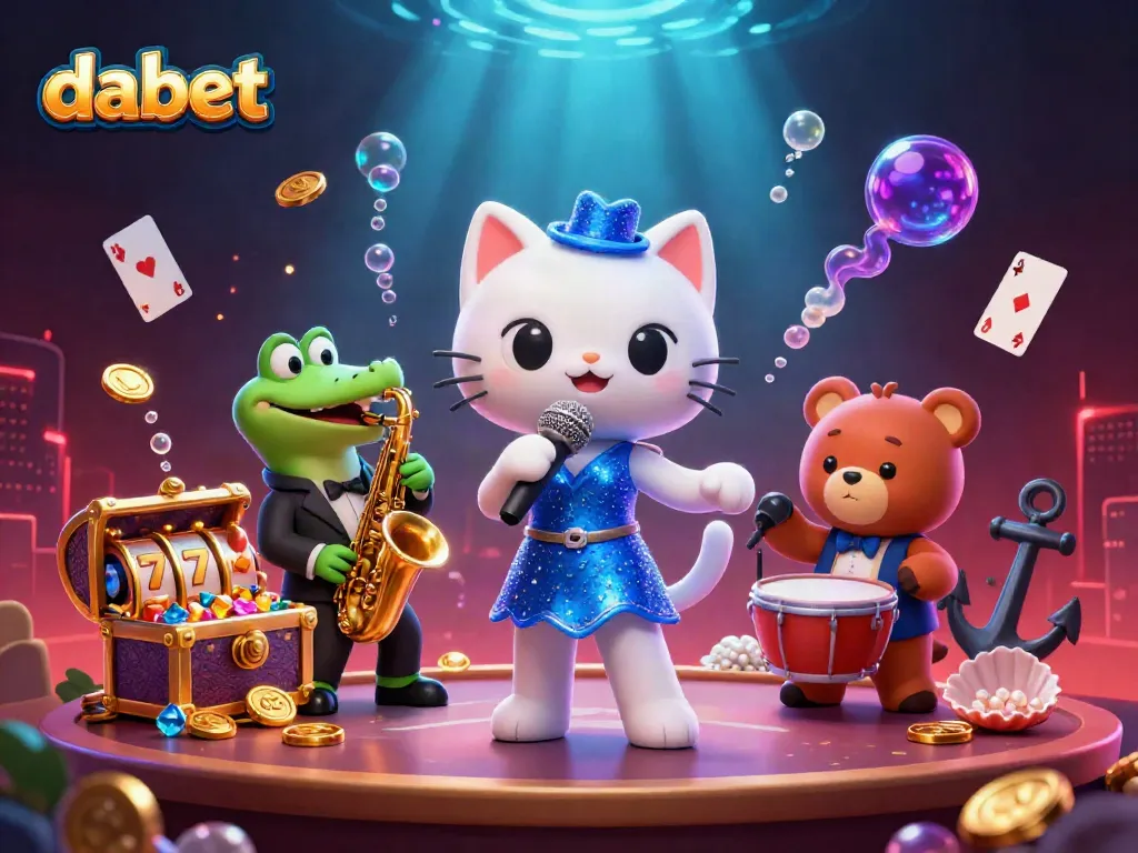 dabet offers thrilling casino excitement with animated characters and vibrant gaming elements.