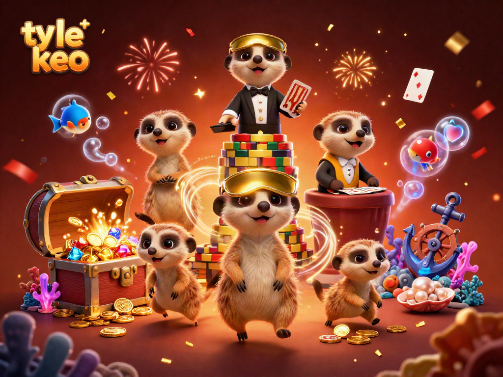 Experience thrilling ty le keo action with a lively meerkat casino scene bursting with excitement.