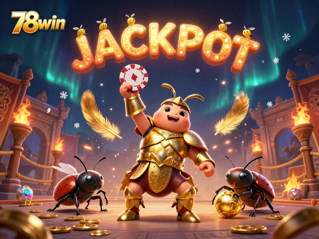 78win champions lift poker chips in a vibrant casino atmosphere filled with gold tokens and winning energy.