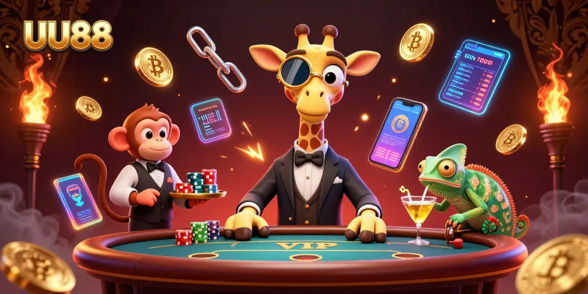 Experience exciting poker games at UU88 with the high-roller giraffe and friends.