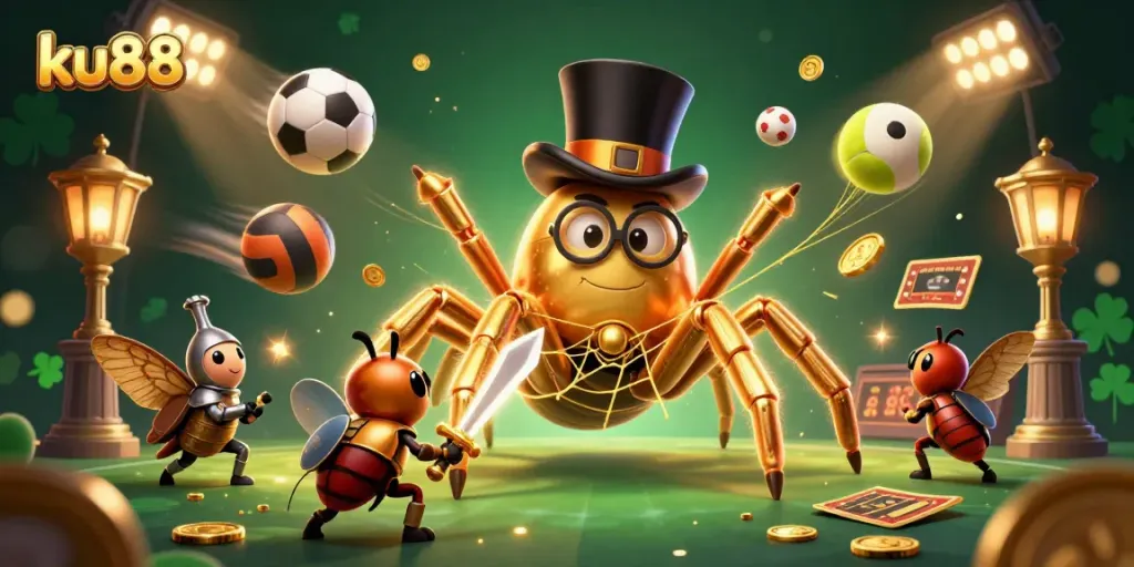 Experience thrilling games at ku88 with dynamic visuals of a vibrant casino scene.
