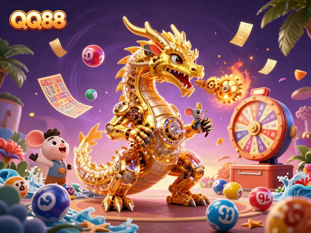 Engage with QQ88 in an exciting spherical market of lottery balls and dynamic casino elements.