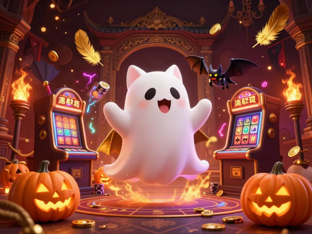 Experience rakhoitv with a ghost cat and vampire bat in a haunted casino for thrilling entertainment.