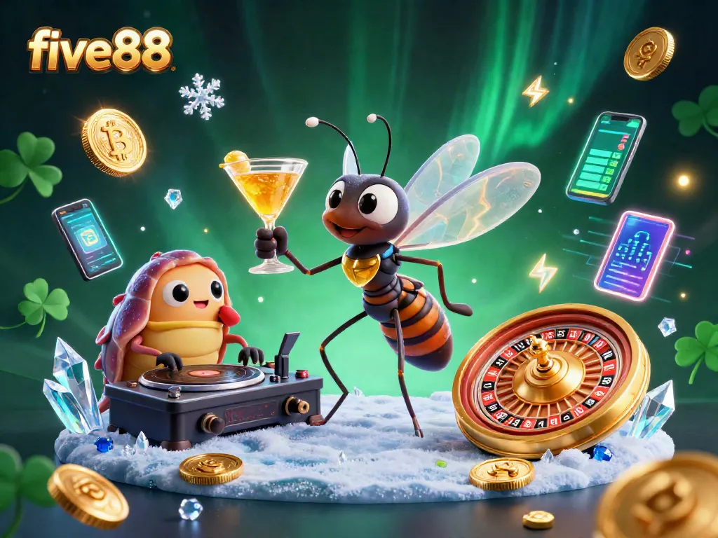 Experience excitement at five88 casino with vibrant characters, cryptos, and rich gaming elements.