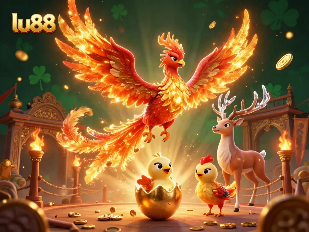 Experience the thrill of gameplay with lu88 in this vibrant casino-themed illustration.