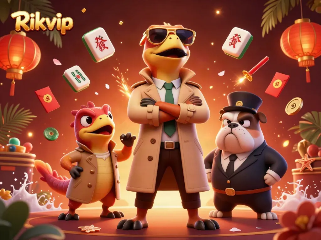 Experience exciting gameplay at Rikvip as cartoon raptors cleverly disguise themselves at a VIP casino lounge.