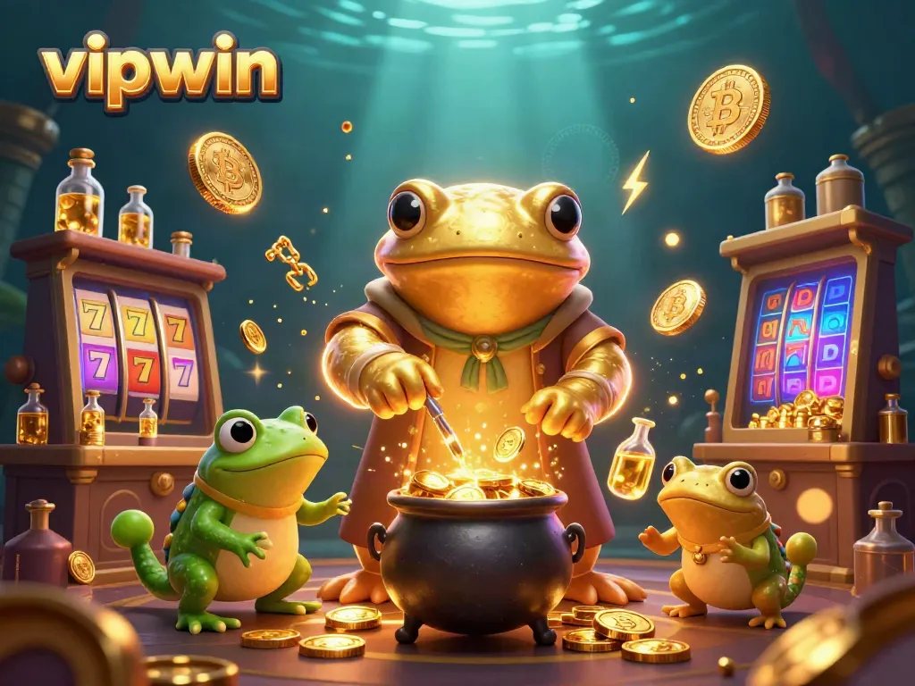 Experience the excitement of vipwin with whimsical characters and vibrant casino elements in play.