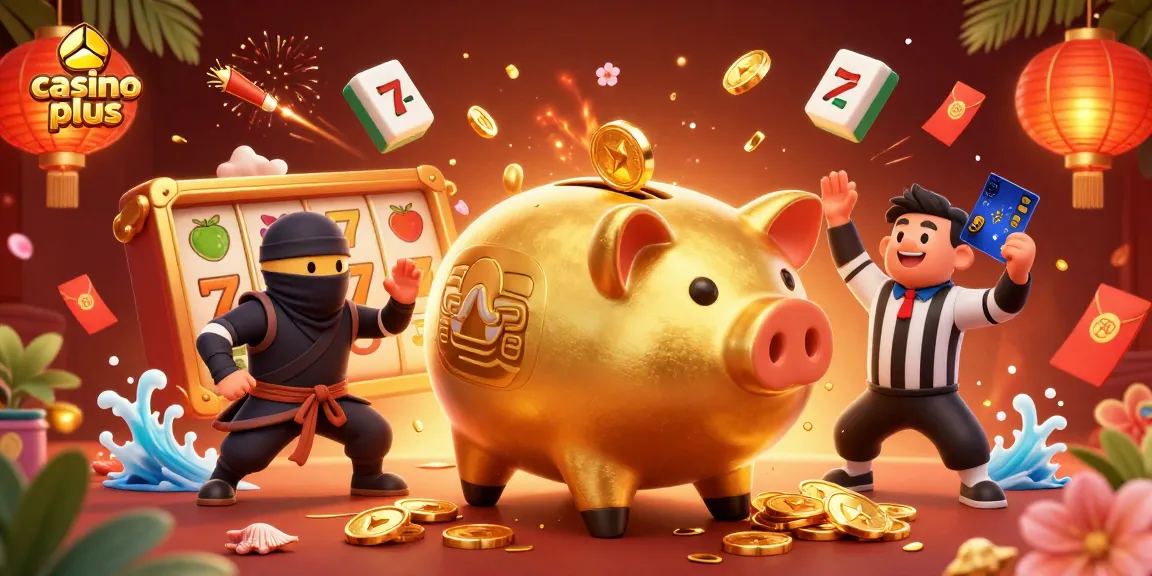 Experience the excitement of casino plus with vibrant characters and dynamic slot elements.