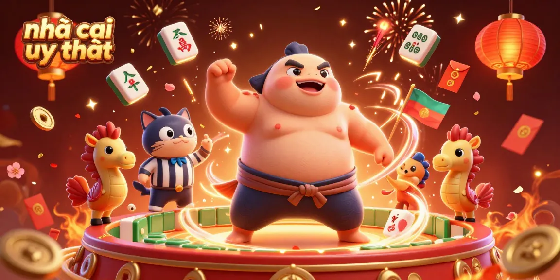Engaging 3D casino illustration showcasing nhà cái uy tín with colorful elements celebrating the gambling experience.