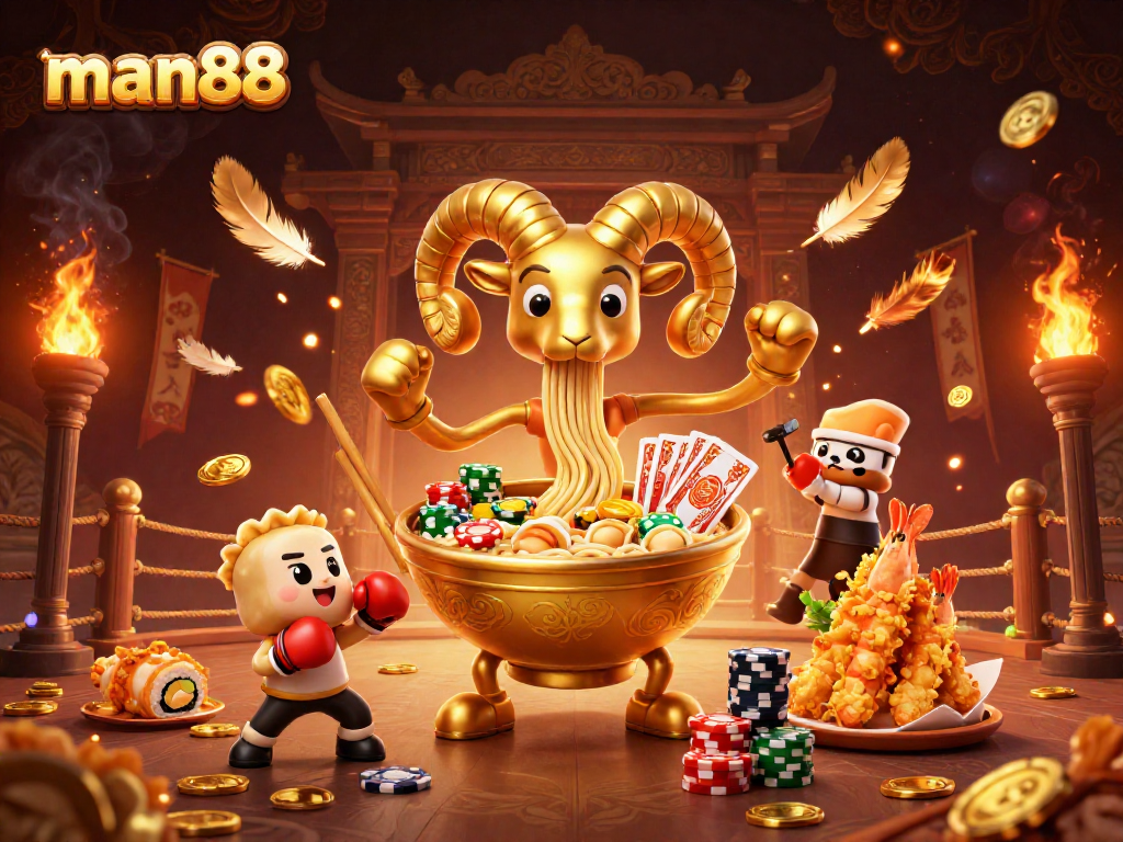 Engage with man88 casino's vibrant atmosphere featuring animated characters and dynamic game elements.