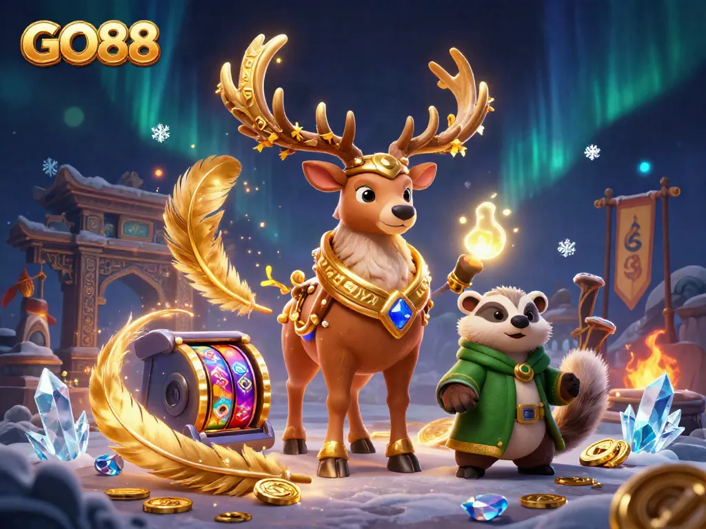 Engage in thrilling slots and games with GO88 featuring colorful characters and exciting visuals.