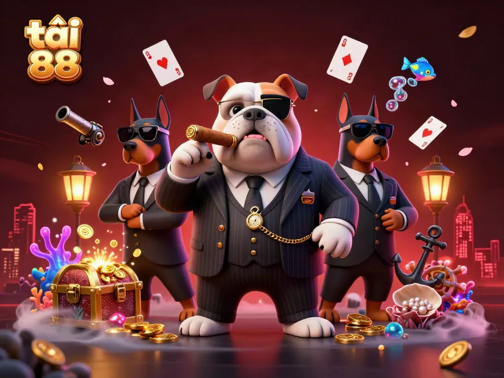 Engage with the thrilling world of tải go 88 in this vibrant 3D casino illustration.