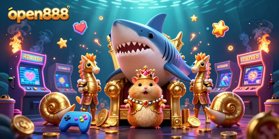 Experience thrilling gameplay at open888 casino with vibrant 3D characters and arcade elements.