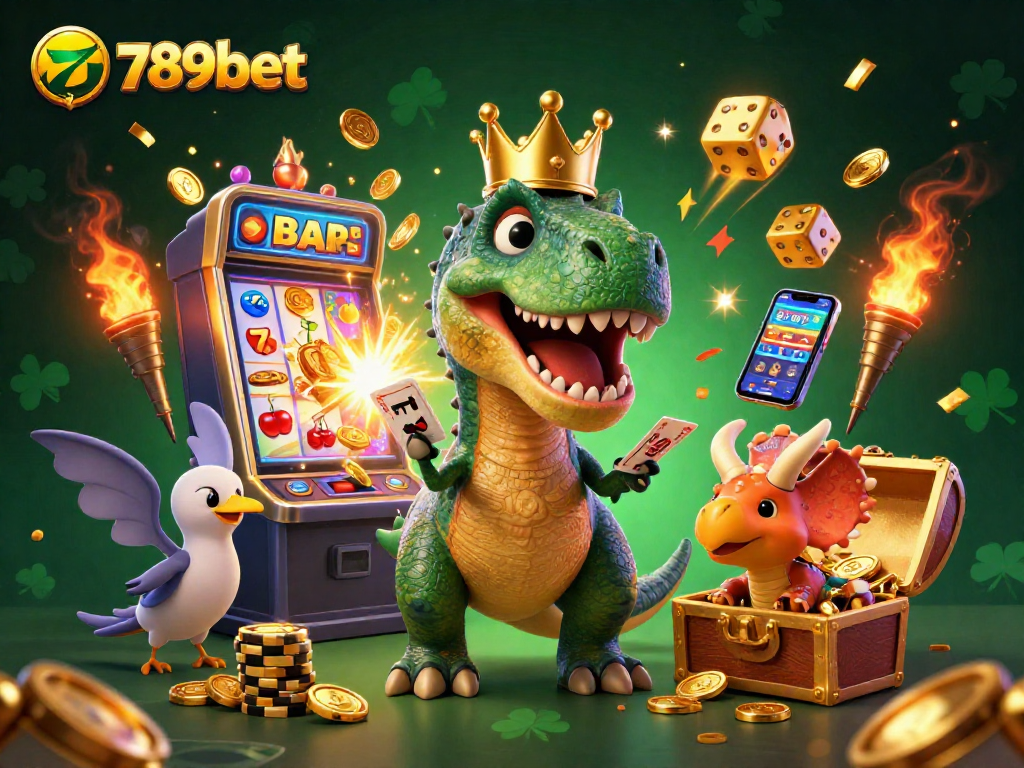 Engage in thrilling action with 789bet at a vibrant online casino featuring lively characters and dynamic game elements.
