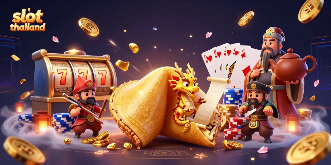 Experience excitement with slot thailand's golden fortune amidst cascading gems and vibrant casino elements.