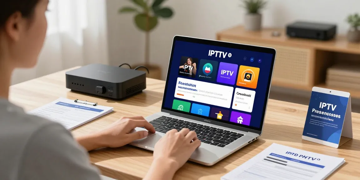 Smart IPTV reseller in a home office, showcasing a trusted local business providing IPTV solutions.