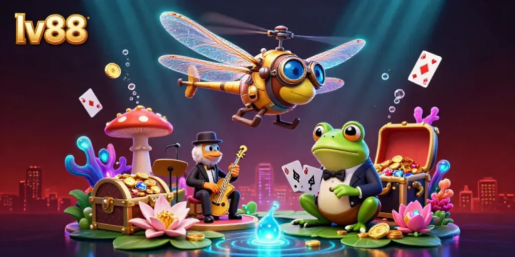 Experience the vibrant atmosphere of lv88 with lively characters and exciting casino action.