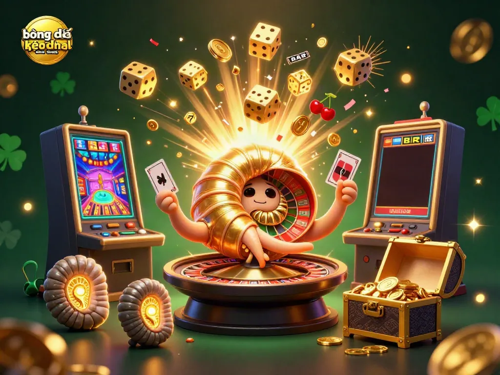 Experience thrilling action with the bóng đá kèo nhà cái roulette illustration featuring a nautilus and golden casino elements.