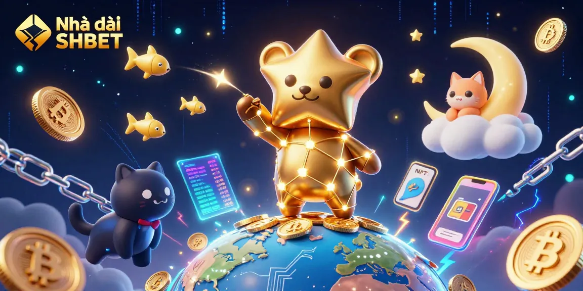 Play and win with Nhà cái SHBET in this vibrant, action-packed casino illustration.