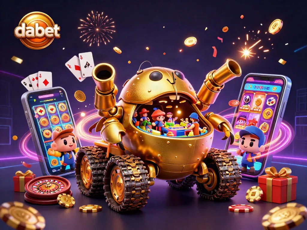 dabet unleashes fun within a mini-casino in a playful 3D beetle tank bursting with excitement.