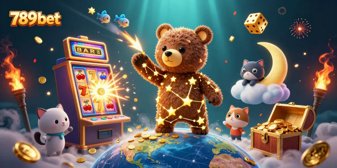 Experience exciting wins at 789 bet with a vibrant 3D digital casino illustration.