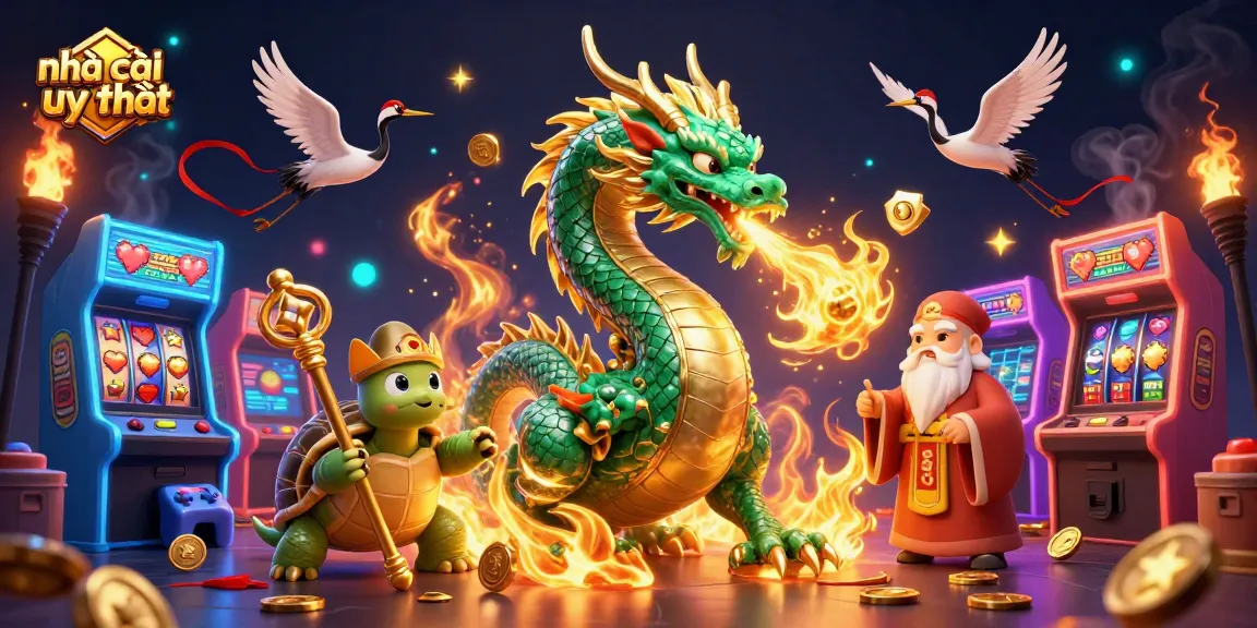 Engage with nhà cái uy tín in a vibrant 3D casino world featuring unique characters and gaming elements.
