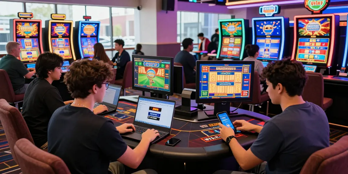 Exciting online gaming experience at credit card casinos featured by https://bhma.org.uk with players enjoying Mastercard and Visa deposits amid vibrant casino graphics.