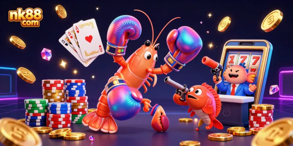 Engage with nk88 com's thrilling casino experience featuring vibrant characters and dynamic gaming elements.