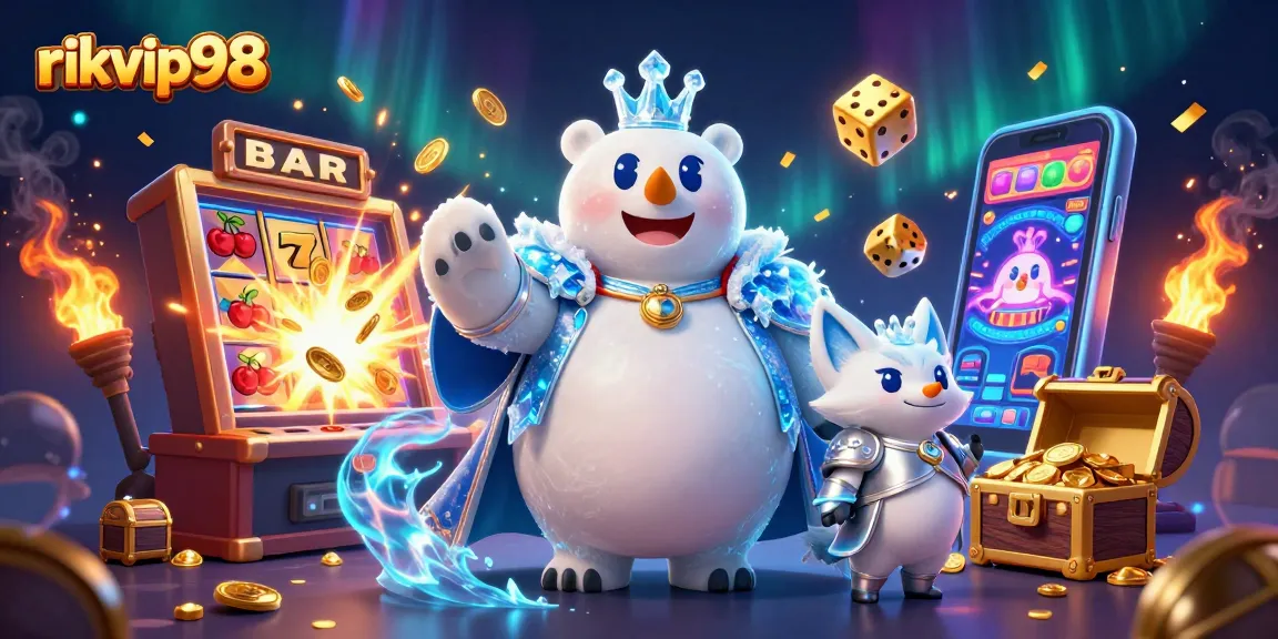 Experience exciting gaming action at rikvip98 with dynamic slot machines and animal characters.