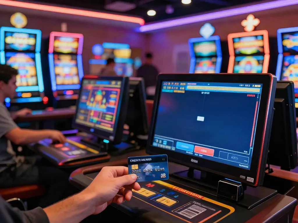Exciting online casinos that accept credit card with vibrant gaming scenes and players engaged.