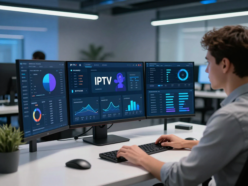 IPTV reseller panel dashboard featuring advanced analytics and performance monitoring for seamless subscription management.