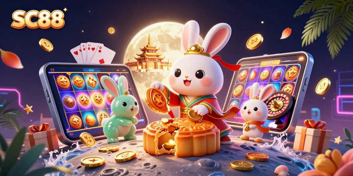 Experience excitement with SC88 featuring lucky moon rabbits and dynamic casino elements.