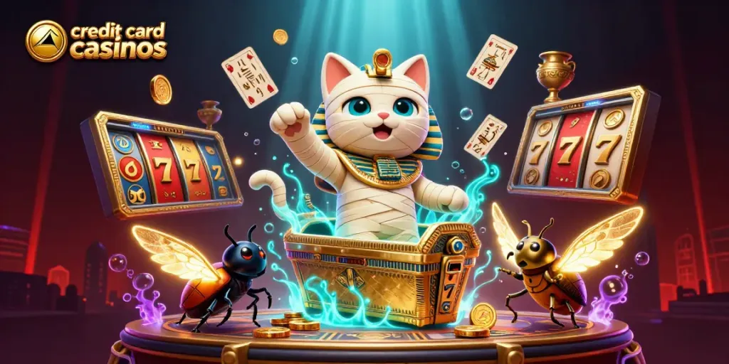 Engage with immersive credit card casinos featuring lively characters and dynamic casino elements.